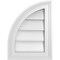Ekena Millwork Quarter Round Top Left Surface Mount PVC Gable Vent w/ 2"W x 1-1/2"P Brickmould Frame, 12"W x 16"H GVPQL12X1602SN - alternate 1